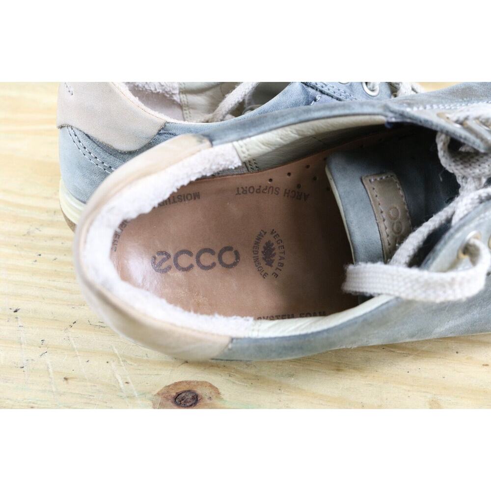 Ecco Sneakers Womens 39 Chase II Sz 8.5 Blue Distressed Leather Shoes Athletic - Picture 6 of 8